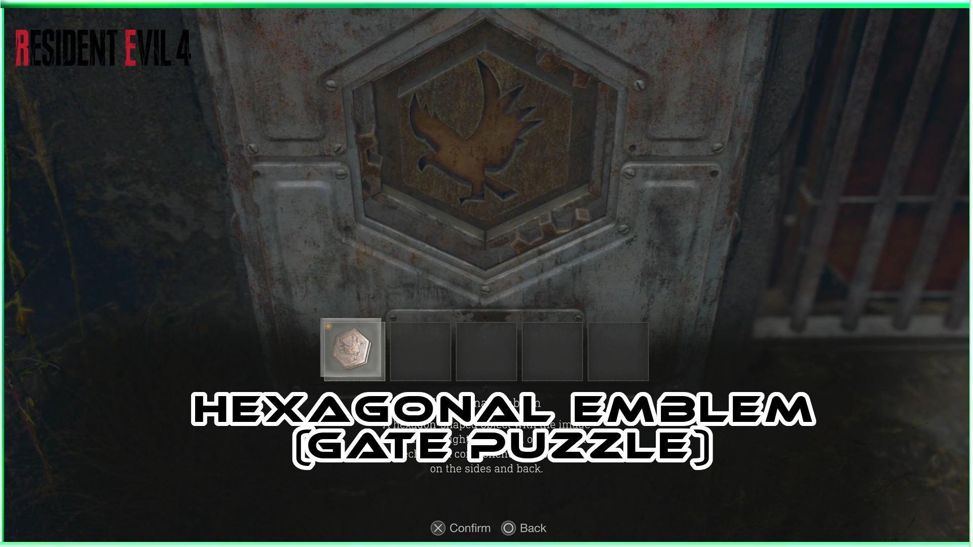 Hexagonal Emblem (Gate Puzzle Chapter 2) Resident Evil 4 Remake (RE4)